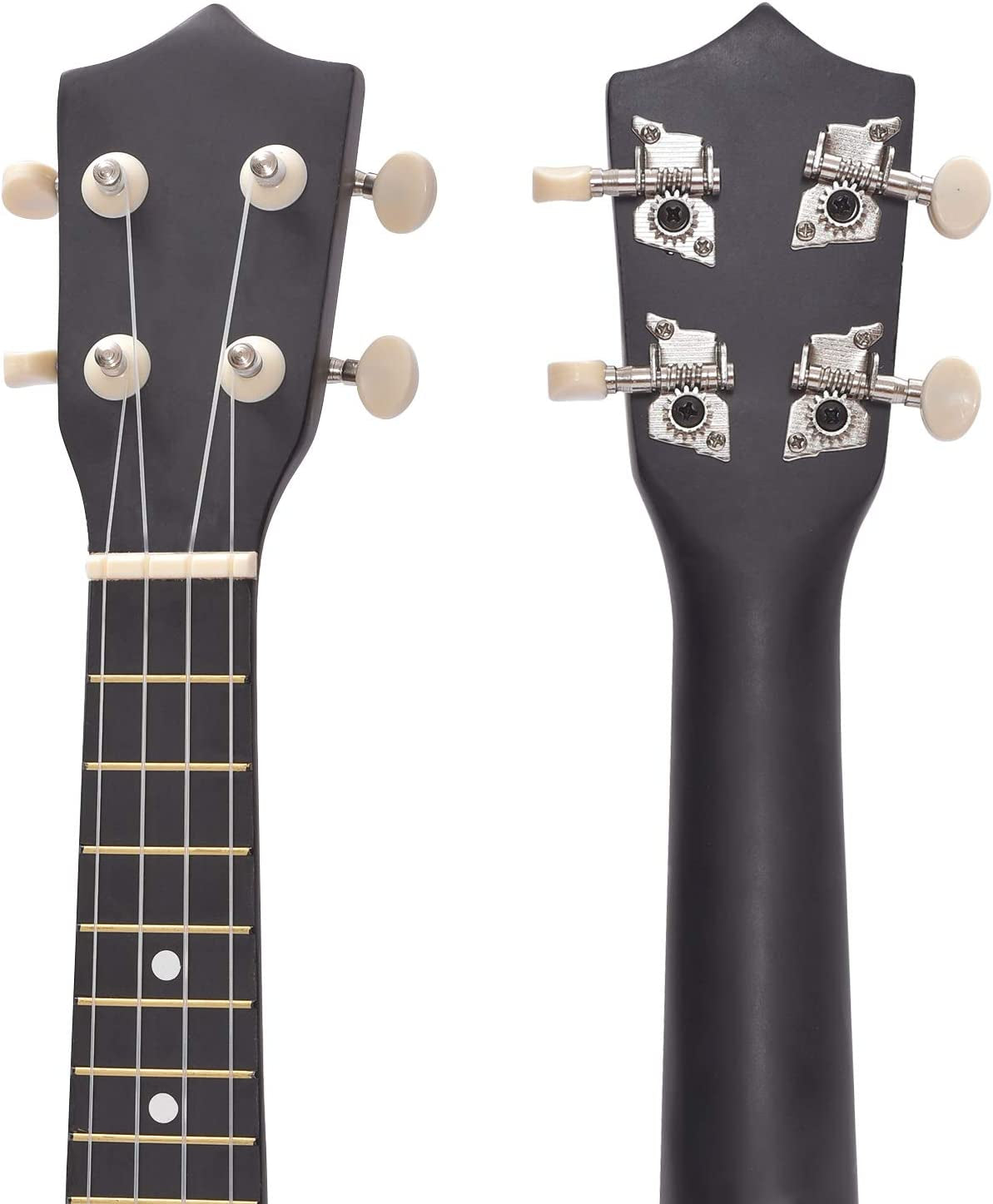 21" Soprano Ukulele - Specifically Designed for Kids, Students, and Beginners. Comes with a Carrying Bag and a Digital Tuner, available in a sleek Black finish.