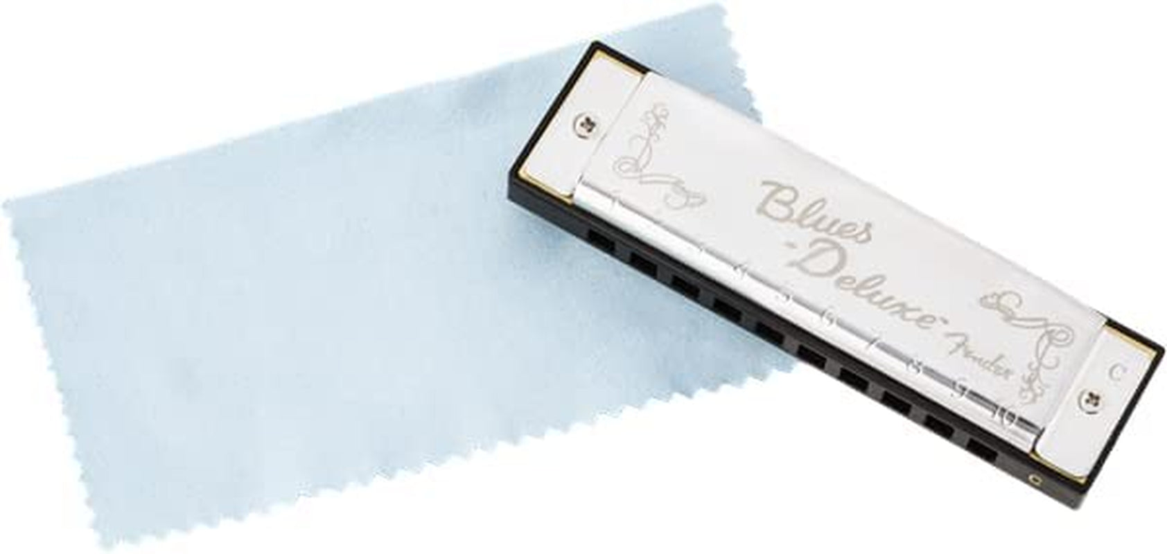 Blues Deluxe Harmonica in the Key of C with Chrome Finish