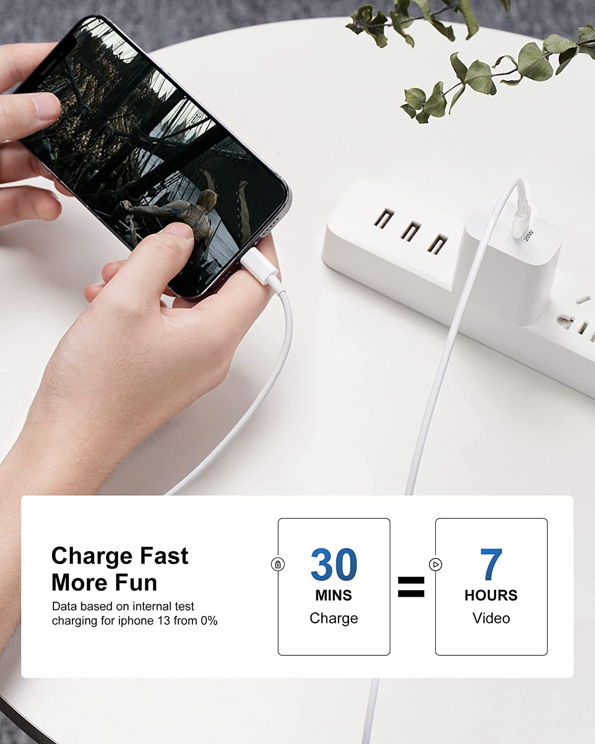 3-Pack USB C Charger Block - [Apple Certified] - 20W USB-C Power Adapter Wall Charger Plug - Fast Charging - Compatible with iPhone 14/Plus/13/12/11/Pro Max/Mini, X/XS/XR, iPad Pro/Air, Google Pixel 7/6/5/4/3