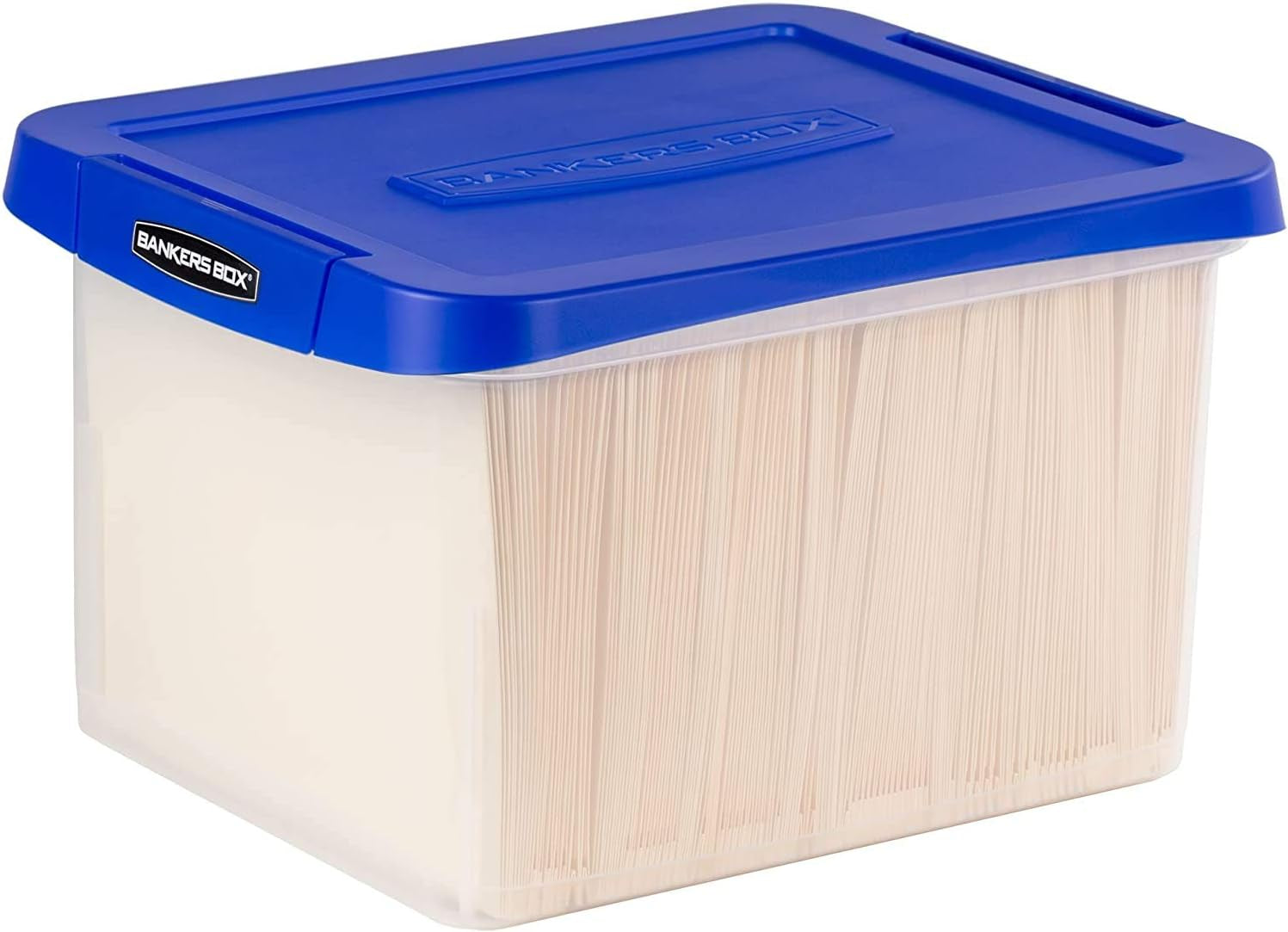 Heavy Duty Plastic File Storage Box with Hanging Rails Letter/Legal Size, Qty 1