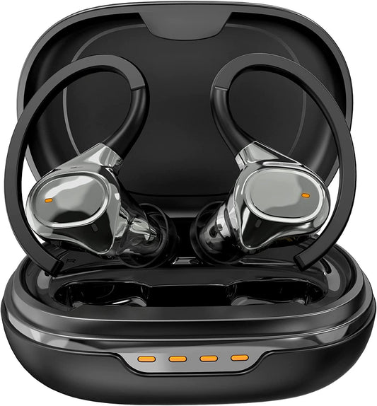 Mini Bluetooth Earbuds with Earhooks - Wireless Earbuds for Small Ears, Microphone Included, IPX7 Waterproof, 24-Hour Playtime, Ideal Wireless Earphones for Sports and Workouts