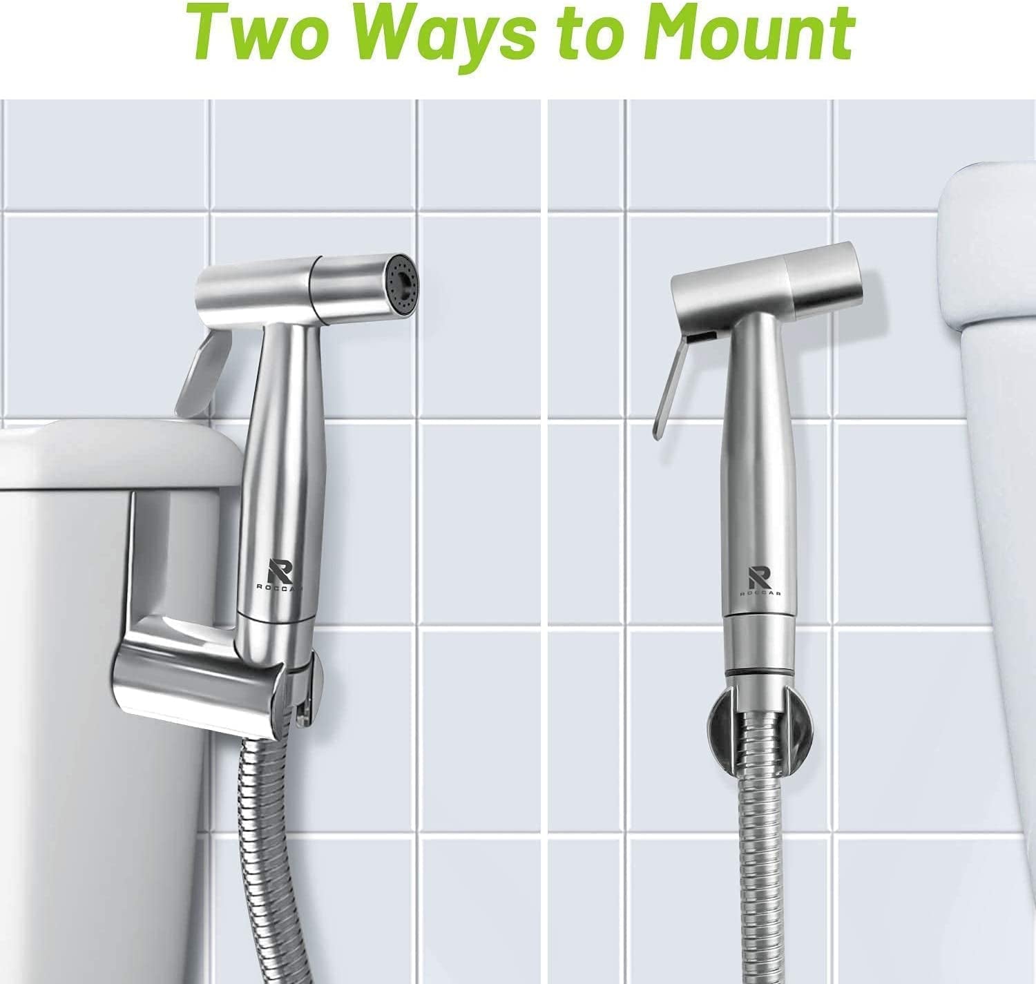 Handheld Bidet Sprayer for Toilet: Hose Attachment for Feminine Wash, Baby Cloth Diaper Washer, Stainless Steel Cleaner, and Shower Sprayer for Pets - Ideal for Bathroom or Toilet Use.