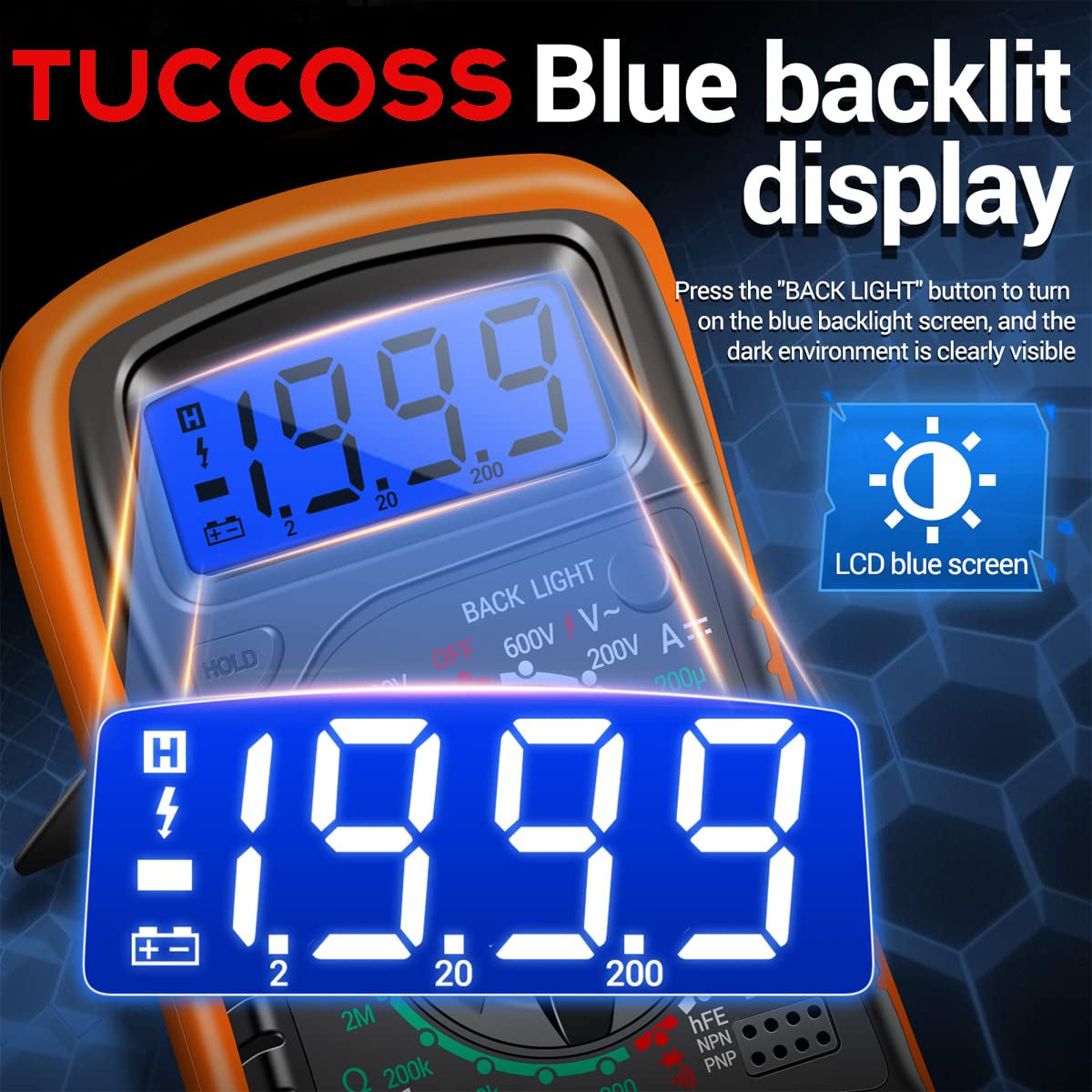Electronics Tool Kit: Digital Multimeter, 60W Soldering Iron, 5 Soldering Iron Tips, 2 Solder Wire Rolls, Soldering Iron Stand, PU Carry Bag, and Battery Included