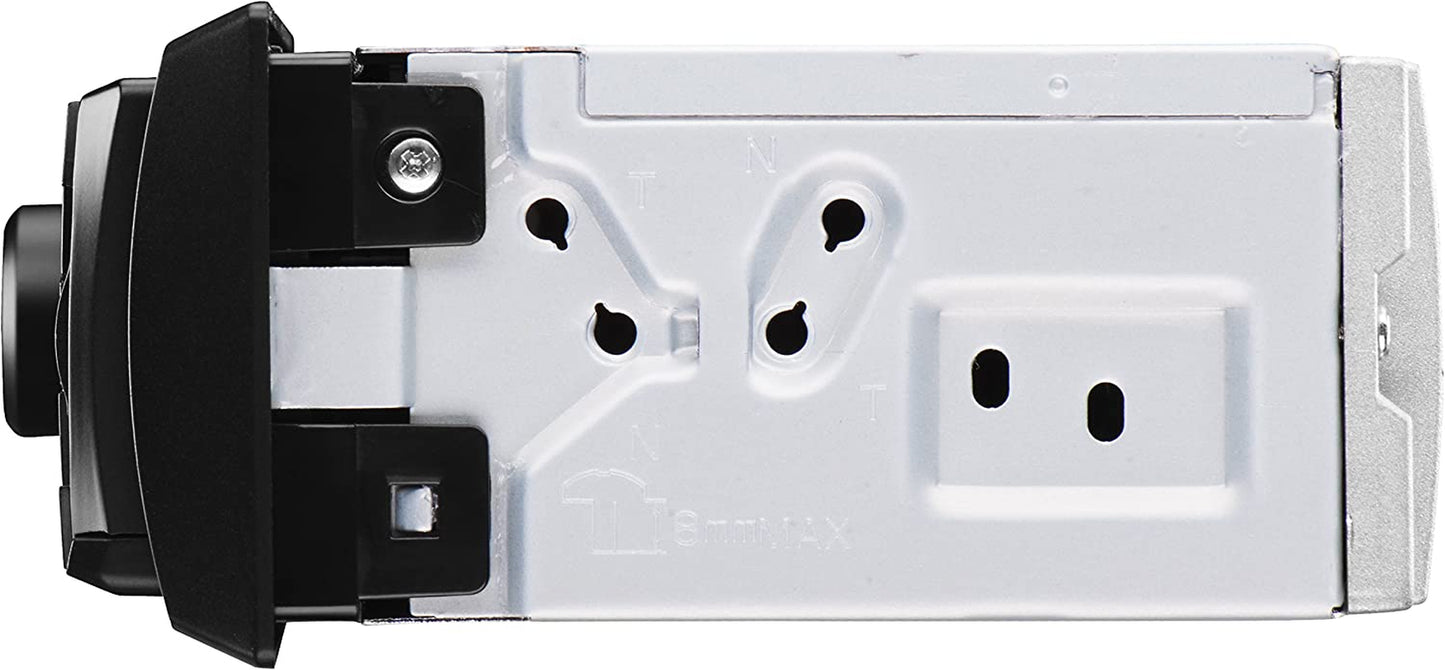 AUDIO 625UAB Single-DIN MECH-LESS Receiver - Features Bluetooth, Detachable Front Panel, and includes a Wireless Remote for convenience.