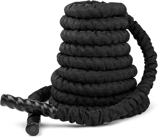 Heavy Battle Exercise Training Ropes - 1.5/2 Inch Diameter, 40/50 Ft Length. Ideal for Home Gym Workouts, Strength Training, Muscle Building.