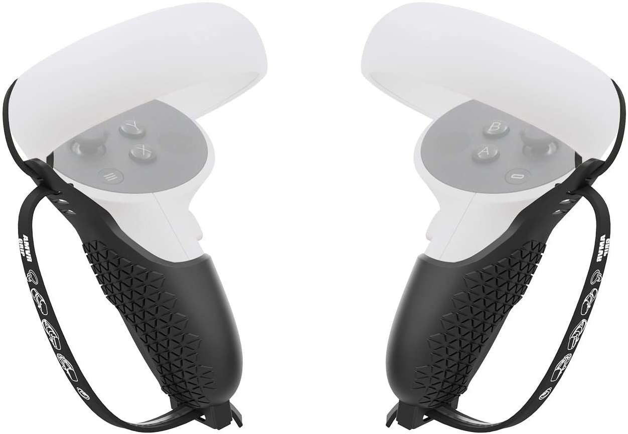 Touch Controller Grip Cover, for Meta/Oculus Quest, Quest 2 or Rift S Accessories,with Anti-Throw Straps and Handle Protective Sleeve,Made of Premium Material, Comfortable Feel, Easy Installation