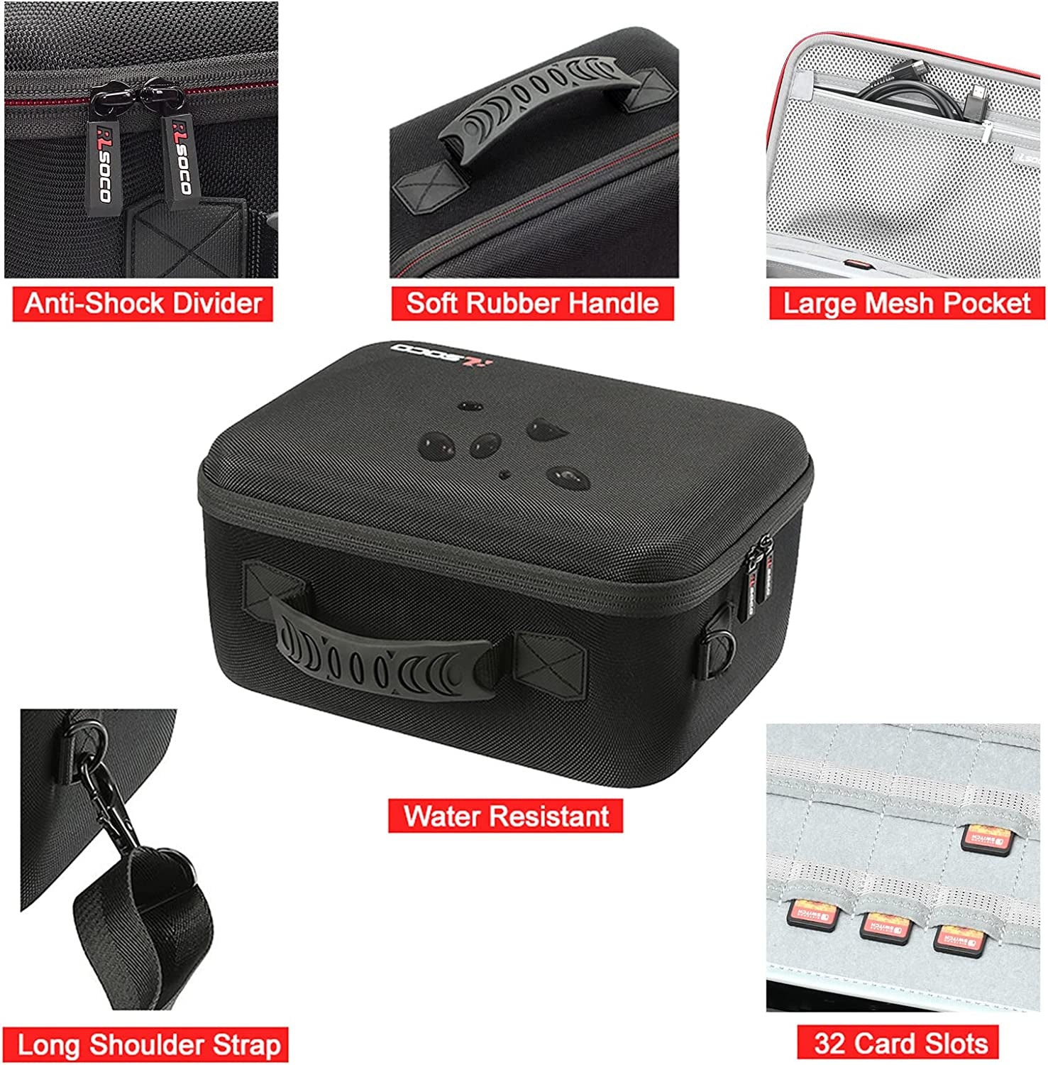Carrying Case for Nintendo Switch and Accessories - Compatible with Additional Nintendo Switch Pro Controller and Poke Ball Plus