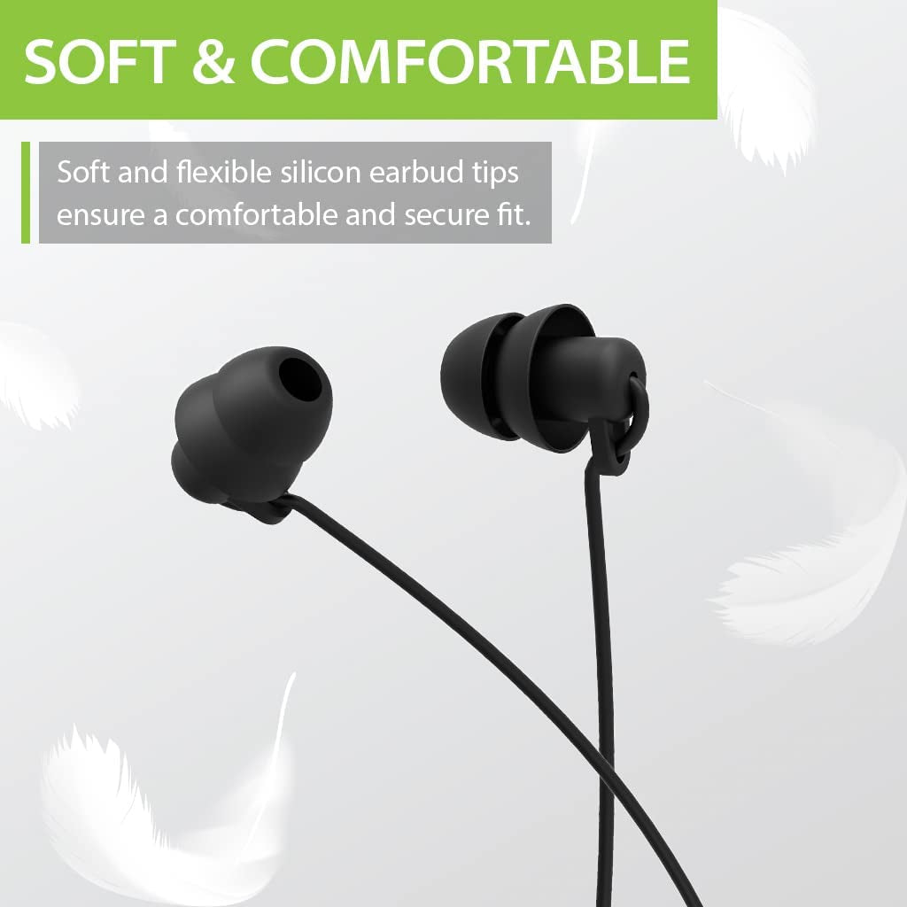 Sleep-Optimized Bluetooth In-Ear Headphones for Side Sleepers & Small Ears, Wireless Neckband Earbuds for Sleep, Low Latency for TV Viewing, 18-Hour Playtime