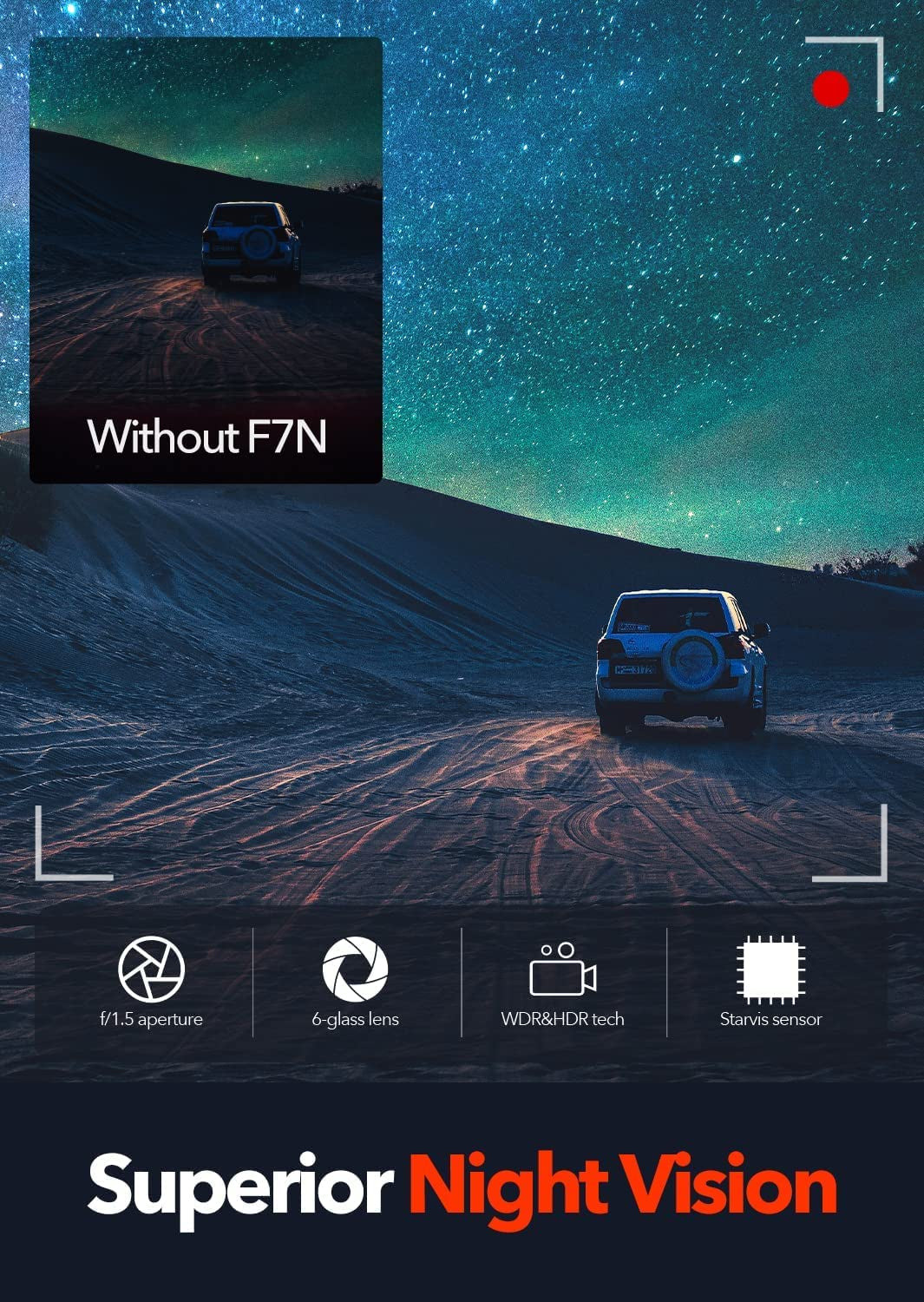 4K Dual Dash Cam with Built-In Wifi and GPS - Front 4K/2.5K and Rear 1080P Dual Dash Camera for Cars, 3.18 Inch Display, 170 Degree Wide Angle Dashboard Camera Recorder, Supports up to 256GB Max