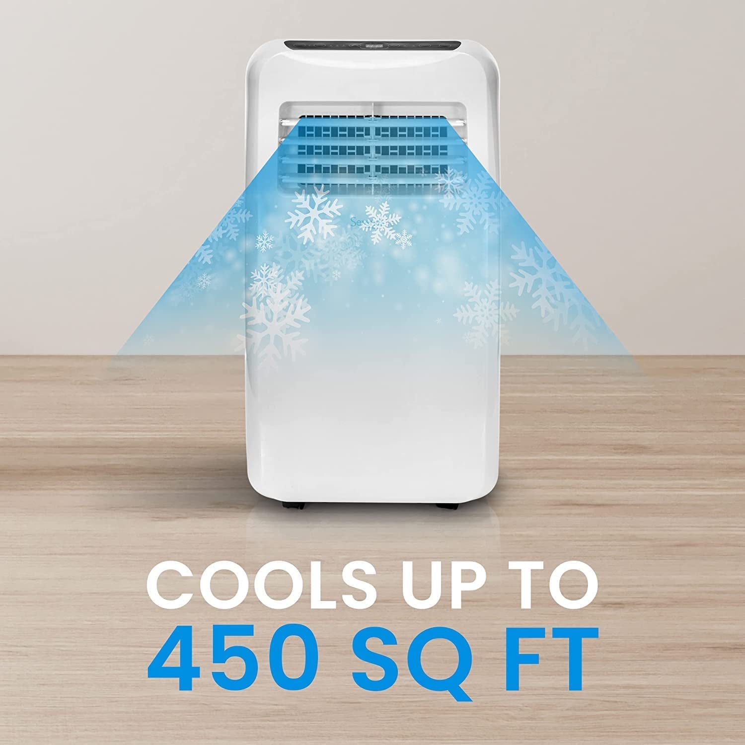 Compact Portable Air Conditioner: Functions as a Home AC Cooling Unit with Built-in Dehumidifier and Fan Modes. Operates Quietly and Includes Window Mount Kit. Offers 10,000 BTU for Cooling and Heating. Color: White.