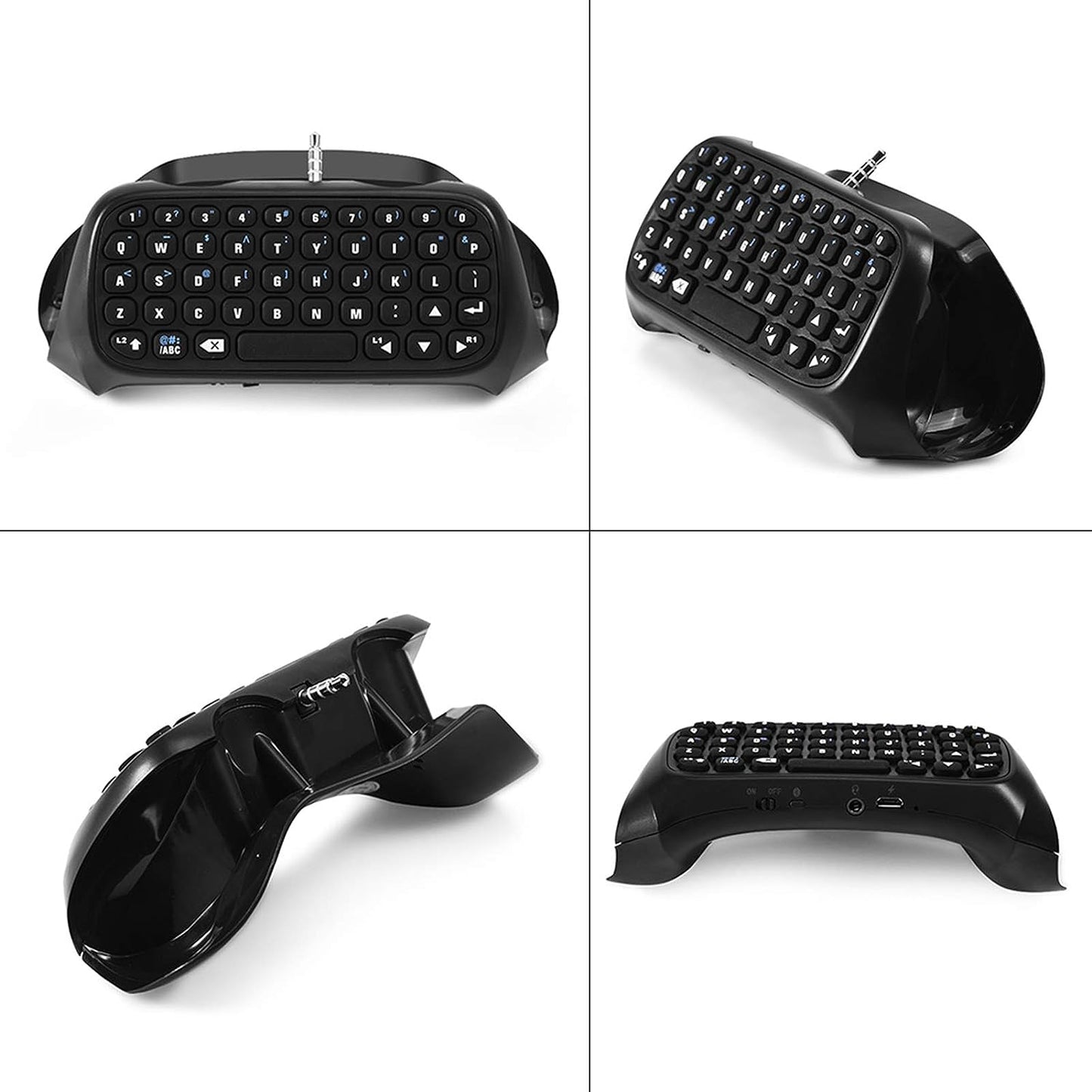 Digital Mini BT Keyboard Chatpad for Playstation 4 - Portable Chatpad with BT Message Key Pad designed to fit Gaming Controller. Features Built-in Speaker and USB Connectivity.
