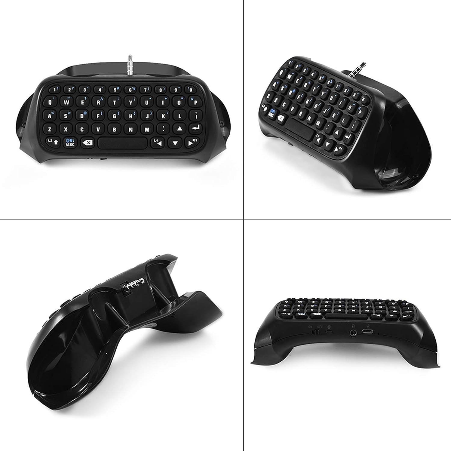 Digital Mini BT Keyboard Chatpad for Playstation 4 - Portable Chatpad with BT Message Key Pad designed to fit Gaming Controller. Features Built-in Speaker and USB Connectivity.