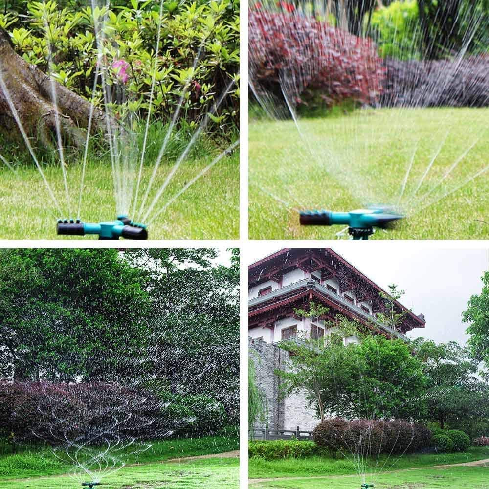 Automatic Lawn Water Sprinkler: 360-Degree 3-Arm Rotating Sprinkler System for Gardens