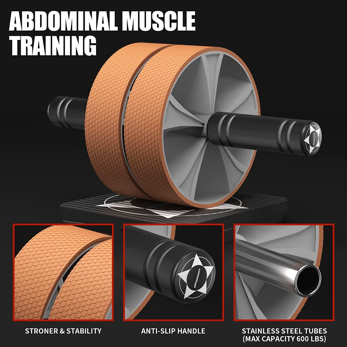 Ab Roller Wheel Set for Core Strength and Muscle Training, with Muscle Roller Stick for Pain Relief and Recovery, Ideal for Home Gym Workouts