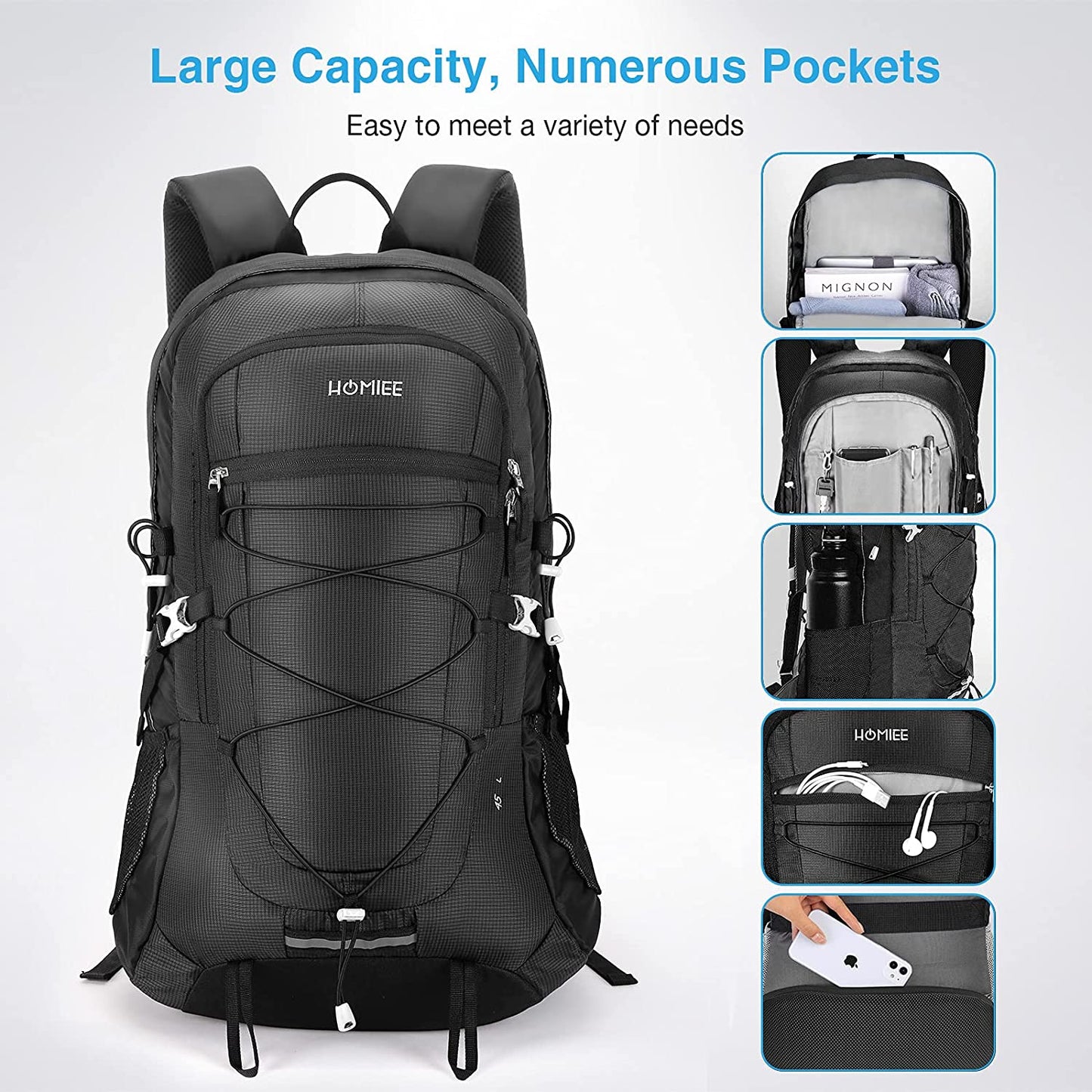 45L Hiking Backpack Daypack Camping Backpack