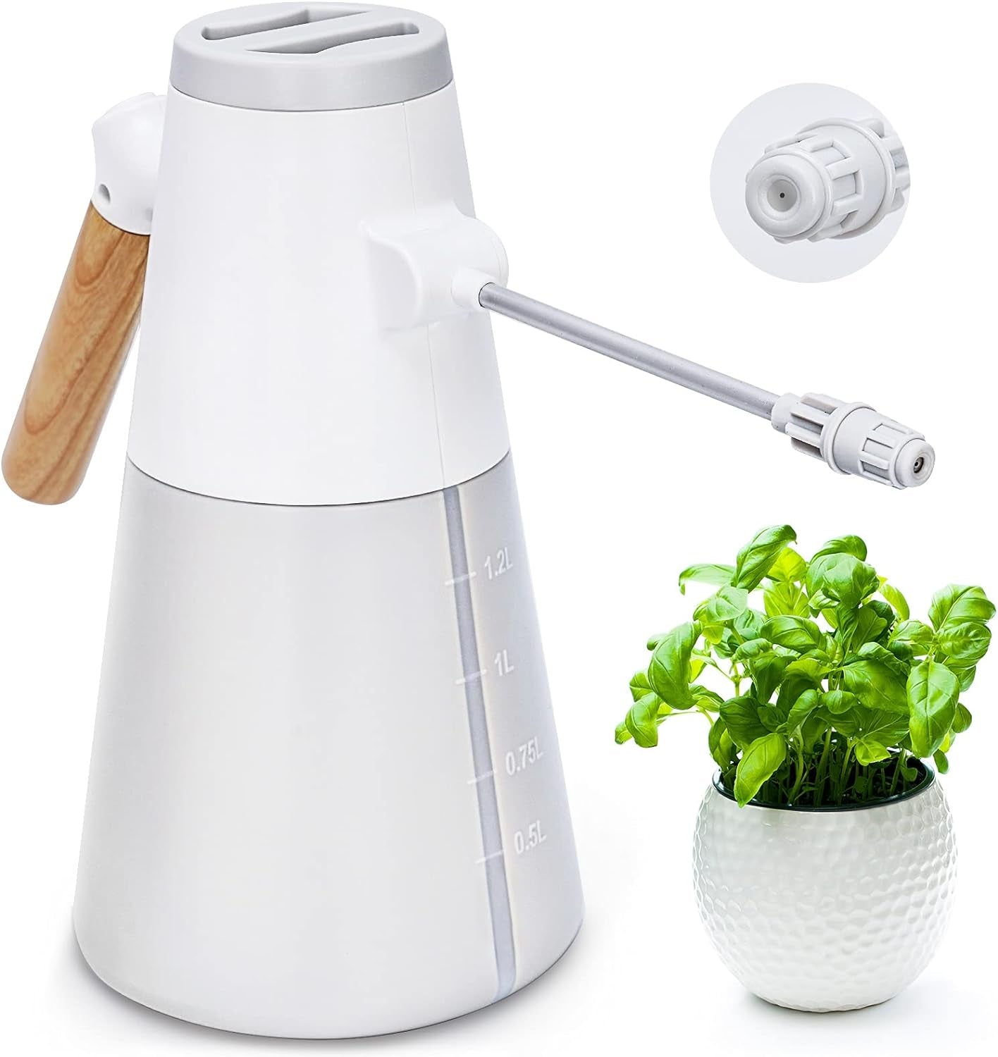 Battery Operated Hand-held Automatic Spray Watering Can with Adjustable Nozzle for Indoor and Outdoor Plant Care and Cleaning