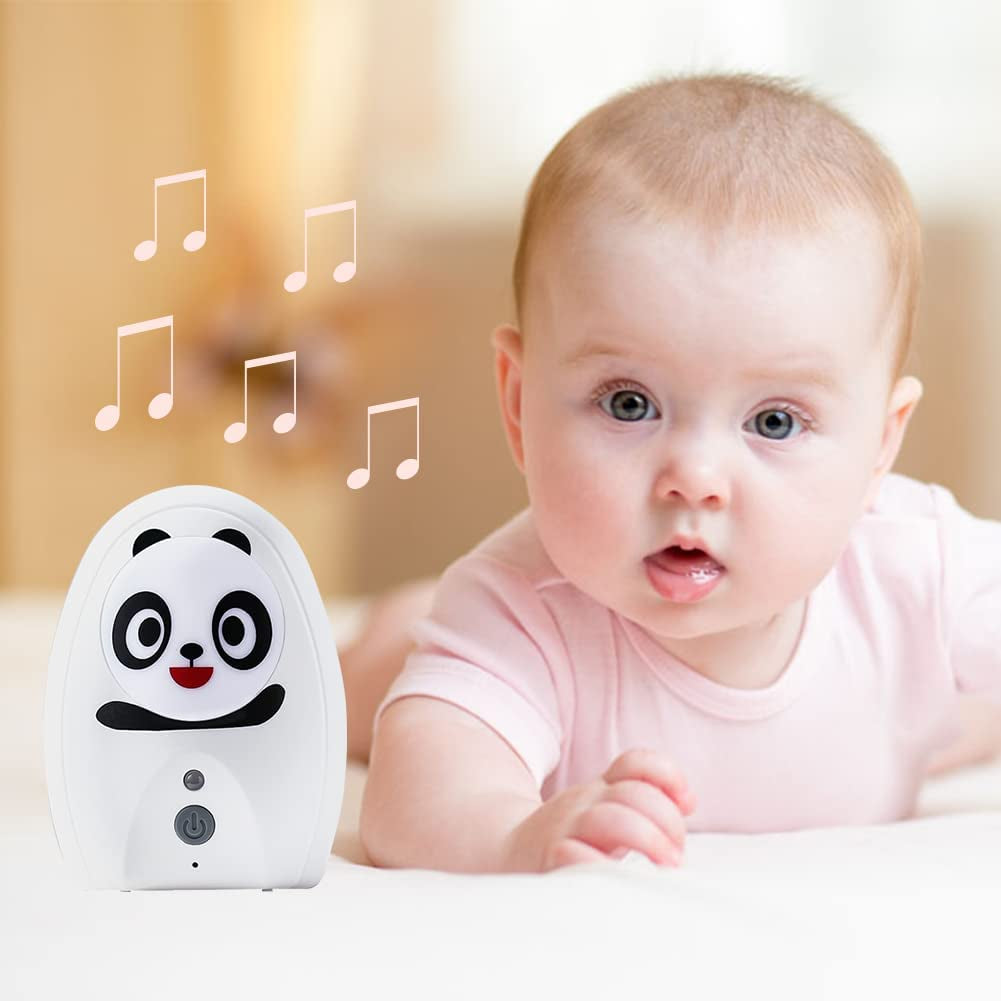 Mustang Panda Audio Baby Monitor - Features Two-Way Talk, Long Range up to 1000 ft, Temperature Monitoring with Warning, Lullabies, Vibration Alerts, LCD Display, and comes with 2 Adaptors and 1 Rechargeable Battery for convenience.