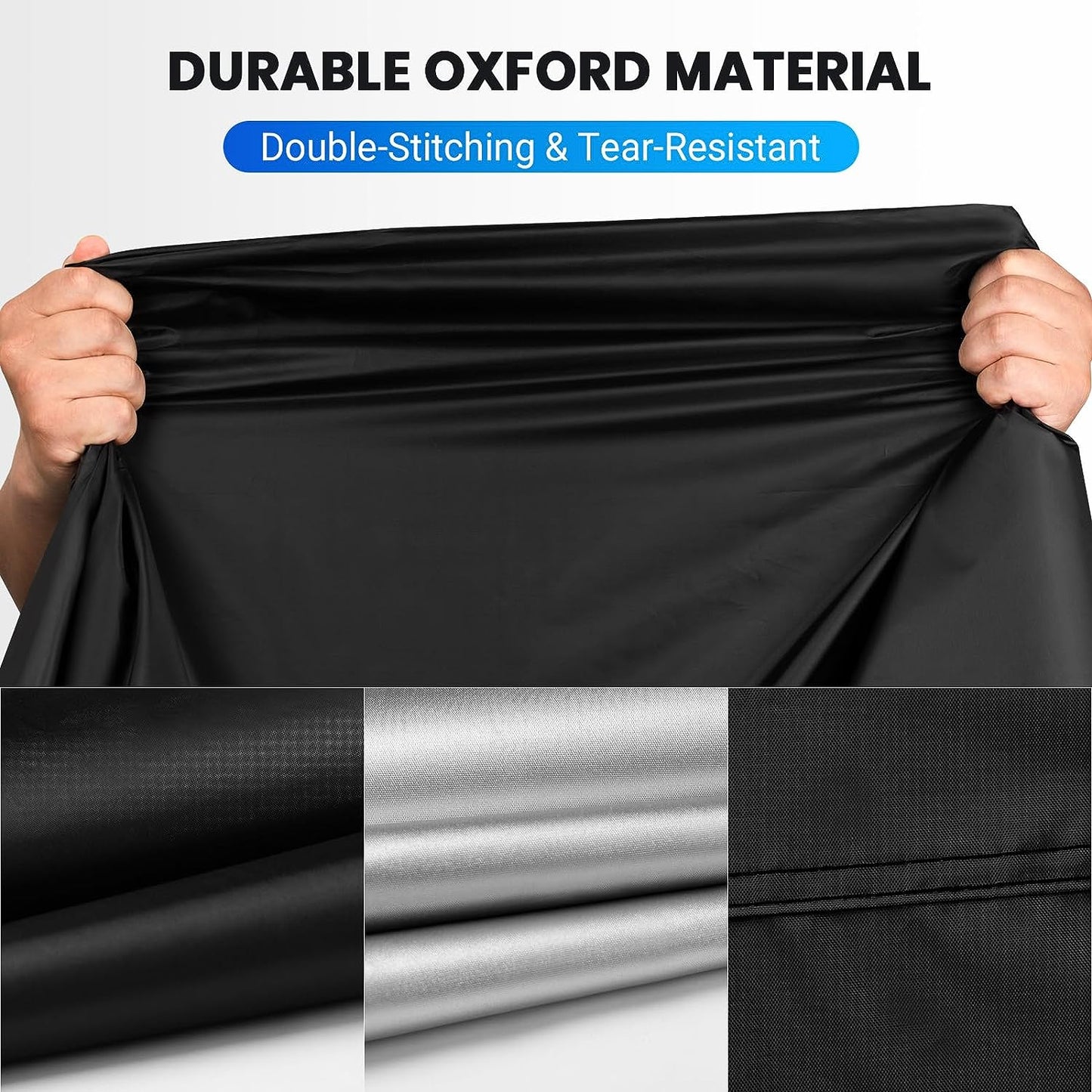 Waterproof Motorcycle Cover Fits Up To 96.5"- Outdoor Storage Bag Premium Quality All Weather  Protection Waterproof Sun Outdoor Protection Lock-Holes Made of Heavy Duty Material 