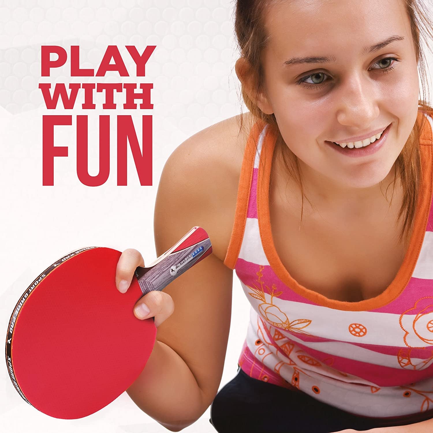  Ping Pong Paddle with Enhanced Spin and Complimentary Case