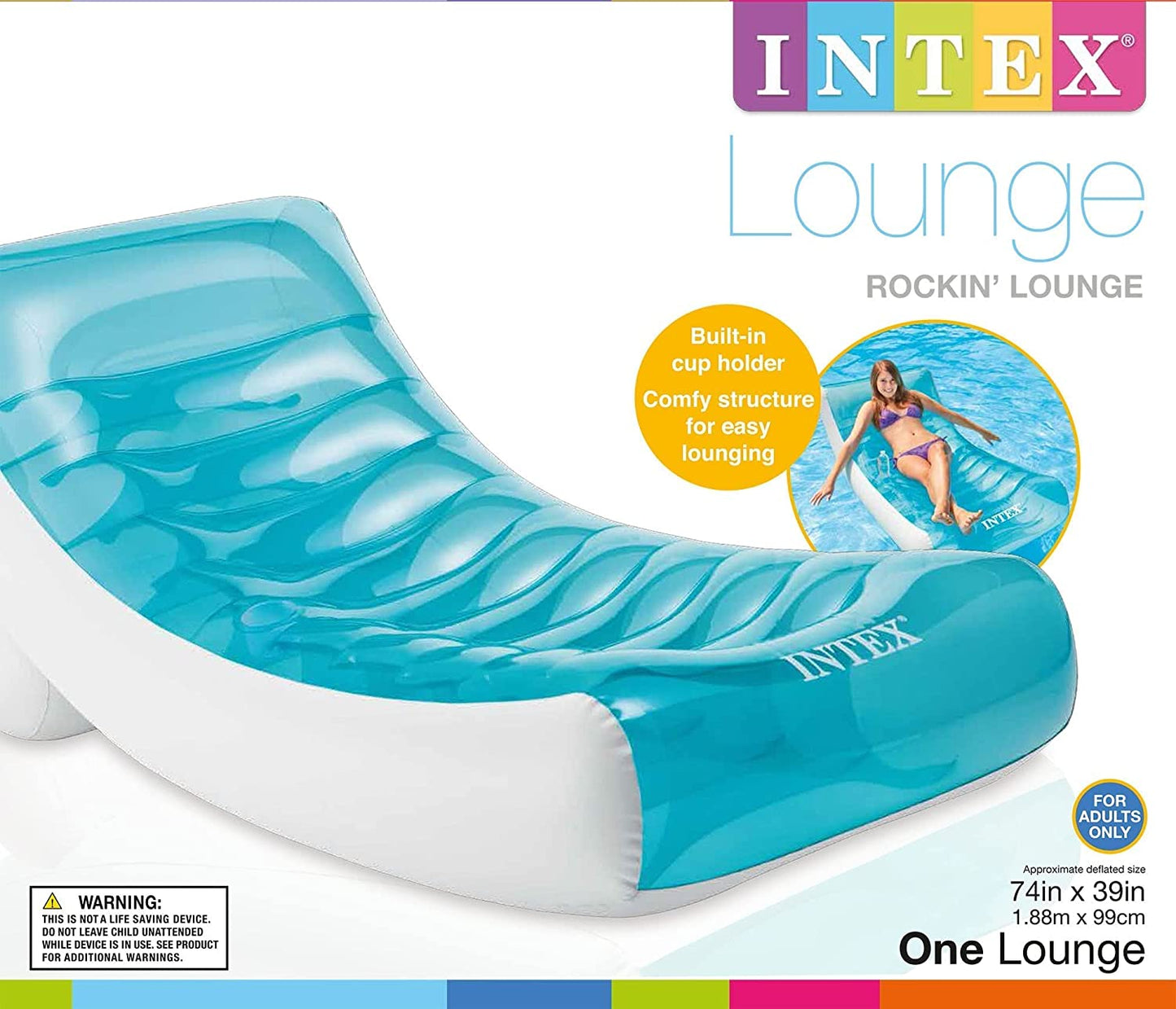 Inflatable Lounge Chair, 74" X 39"