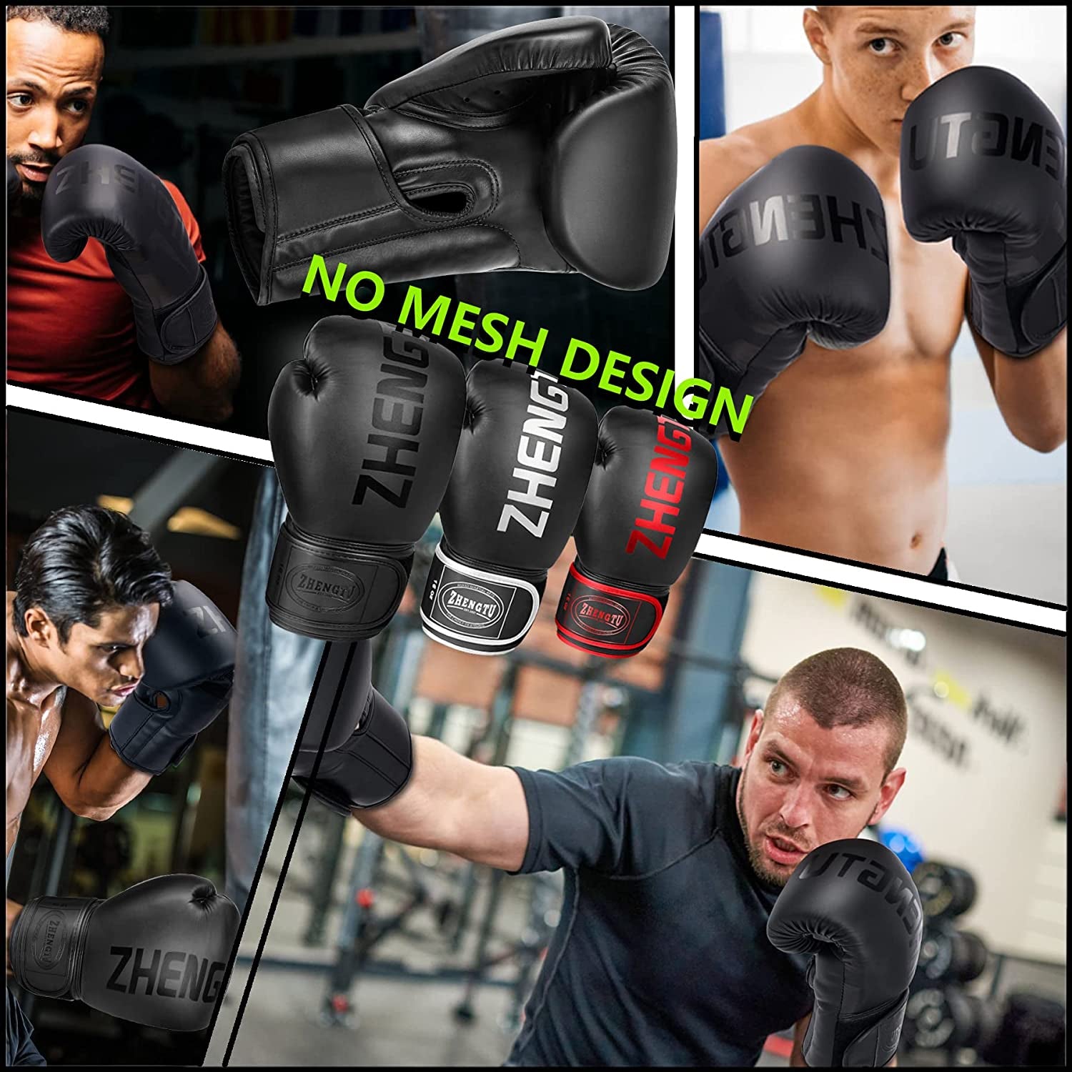  Boxing Gloves for Men & Women - Ideal for Kickboxing, Muay Thai, MMA Sparring and Training