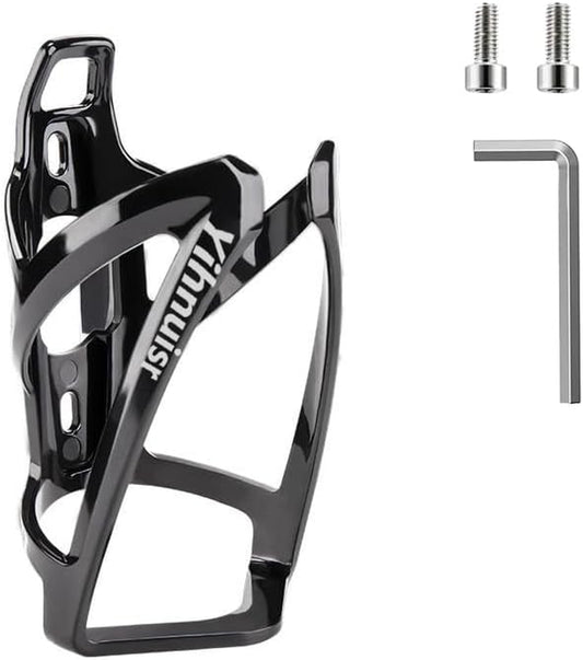 Universal Bike Water Bottle Holder: Durable Ultralight Plastic Cage for Bicycle, Suitable for MTB, Road Bike, and Mountain Bikes - Black