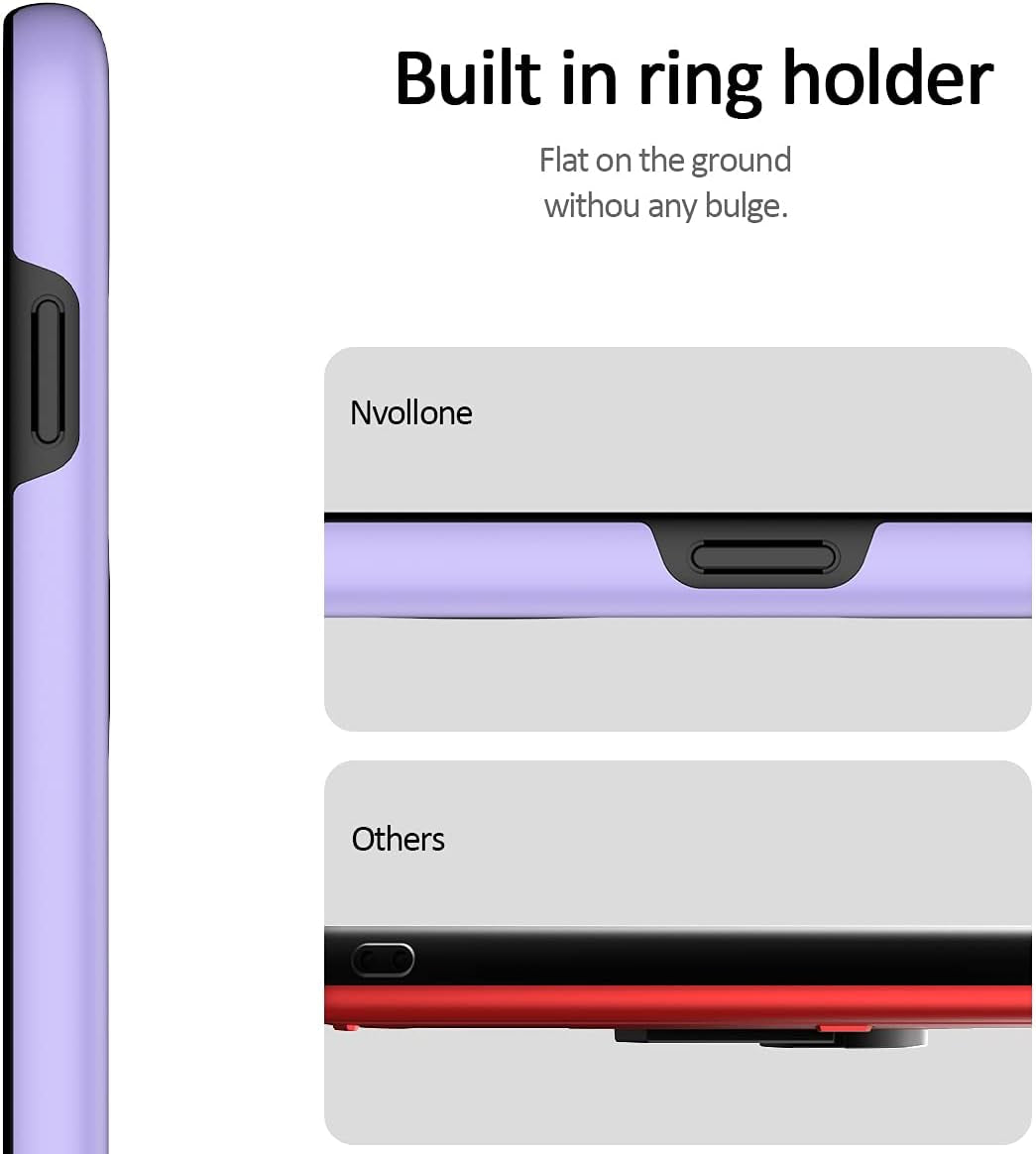 iPhone XR Case with Screen Protector, Purple, Dual Layer Heavy Duty Protective Shockproof Cover with Built-in Ring Holder Kickstand Magnetic Slim Case.