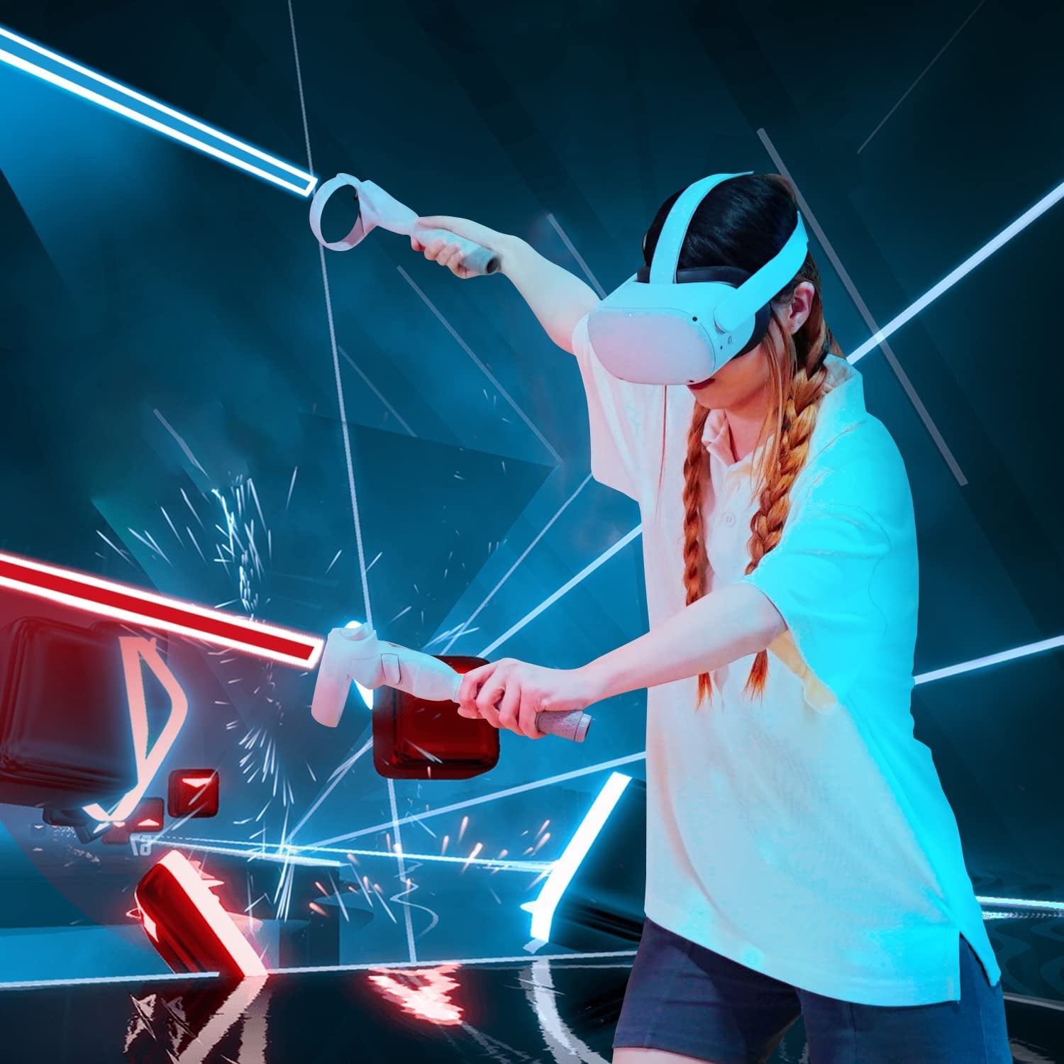 Golf Club Attachment for Oculus Quest 2: 3-in-1 Controller Grips Extension for Beat Saber Supernatural and VR Golf Club Adapter