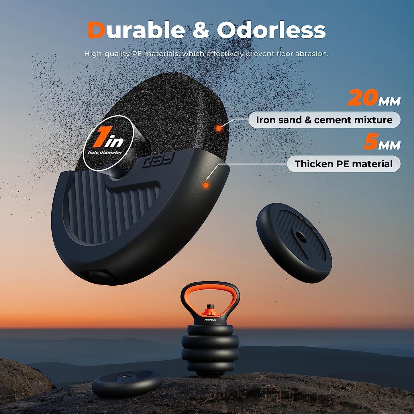 Adjustable Dumbbells - Free Weight Set of 50/90lbs with Connector. This 4-in-1 Dumbbell Set can be Used as Barbell, Kettlebells, and Push-up Stand for Versatile Fitness Exercises at Home Gym. Suitable for Men and Women.