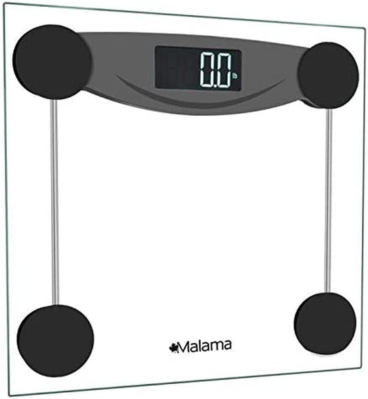 Precision Digital Body Weight Scale: Step-On Technology, LCD Backlit Display, and Accurate Weight Measurements up to 400 lbs Capacity. Color: Black.