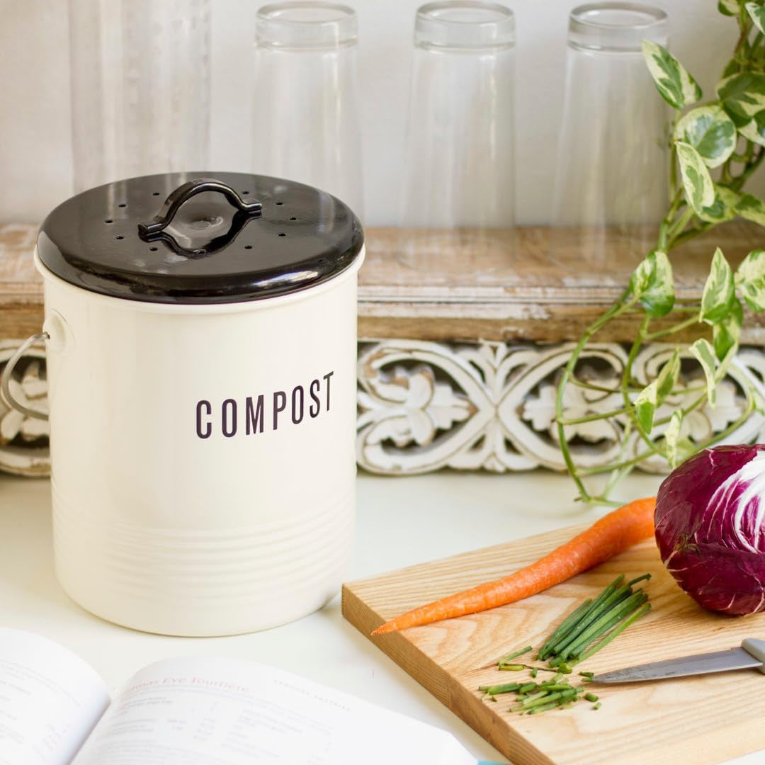 Vintage Ivory Compost Bin by Now Designs 