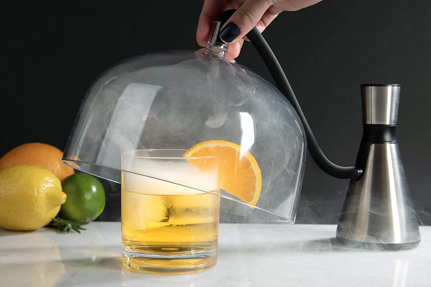 XL Dome Smoking Gun - Portable Hot and Cold Smoker Infuser Kit for Indoor and Outdoor Use - Fast and Efficient Smoking of Meats, Cheese, and Cocktails - Enhanced Capacity for Greater Smoking Experience - Ideal Holiday Electric Gift