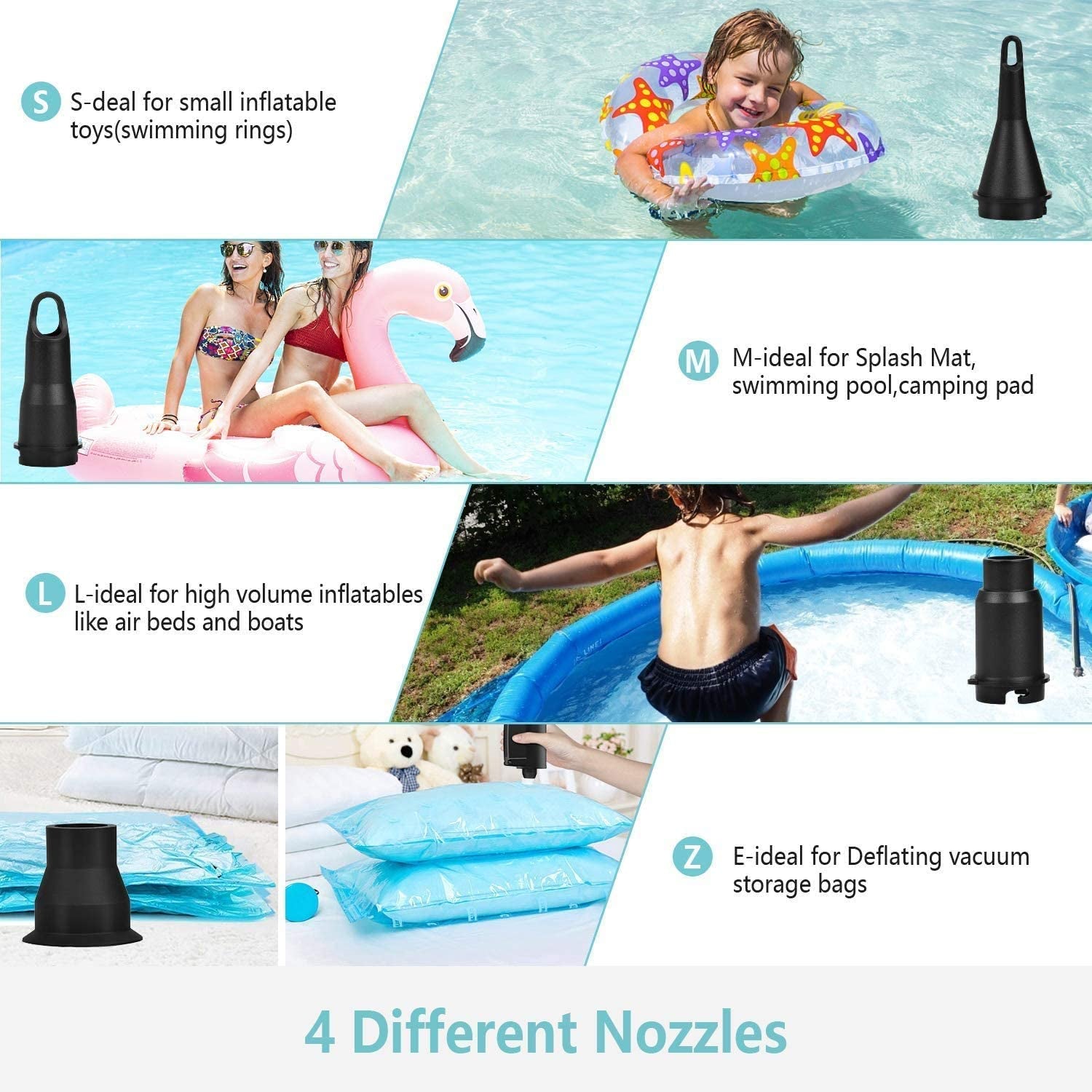 Wireless Rechargeable Electric Air Pump: Quick-Fill Inflator for Pool Inflatables, Air Mattresses, Exercise Balls, Air Boats, and Yoga Balls - Ideal for Inflating and Deflating.