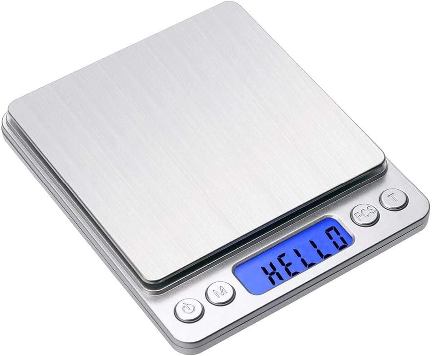 Digital Gram Scale: High Precision Kitchen Scale with 0.01g Accuracy and 500g Capacity. Multifunctional Stainless Steel Pocket Scale with Backlit LCD Display. Features Tare and PCS Functions. Color: