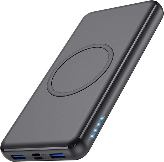 26,800mAh Wireless Power Bank with Fast Charging and Simultaneous Charging for iPhone, Samsung, and More