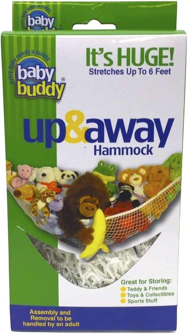 X-Large Toy Storage Hammock: Premium Quality Solution for Organizing Stuffed Animals or Children's Toys, Available in White.