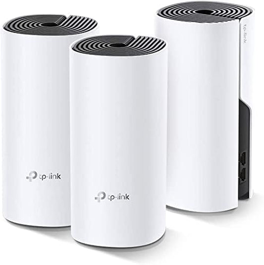 Complete Mesh WiFi System (Deco M4) - Covers up to 5,500 Sq. Ft., Replacing Wireless Internet Routers and Extenders. Equipped with Gigabit Ports, Compatible with Alexa, and available in a 3-Pack.