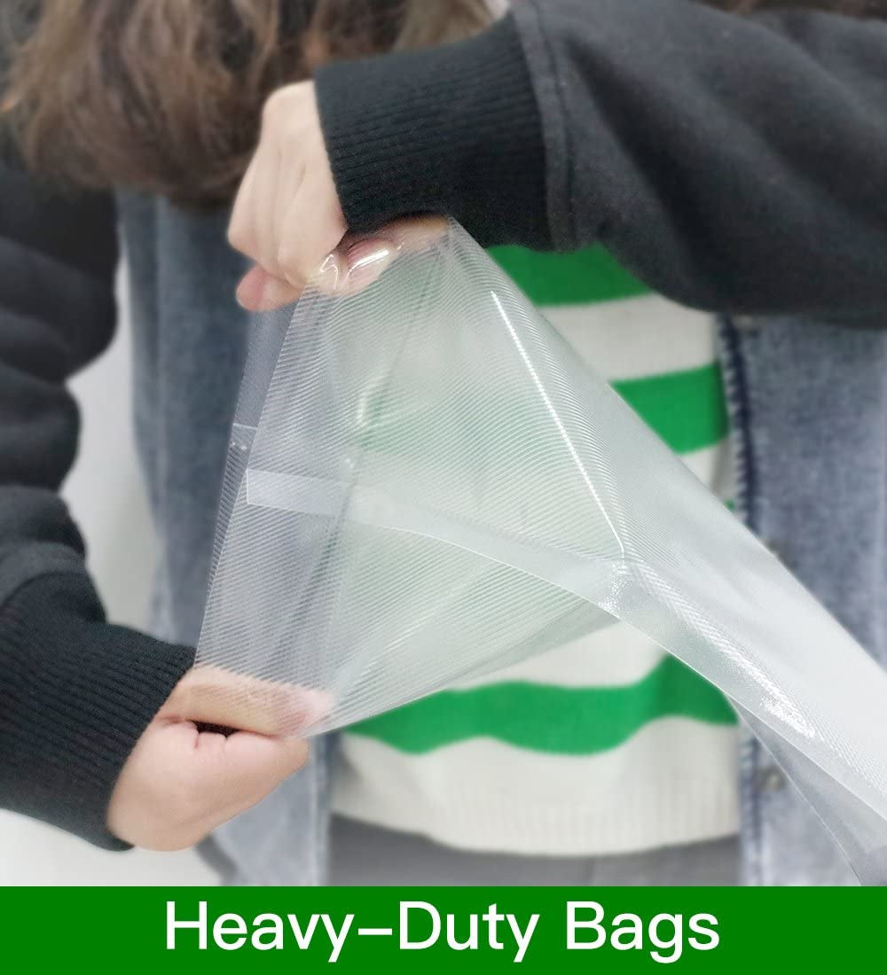 100 Pint Size Vacuum Sealer Storage Bags (6x10 Inch): Designed for Food Preservation with Double-Sided Texture Channels, Reusable, BPA Free, and Commercial Grade - Clear.