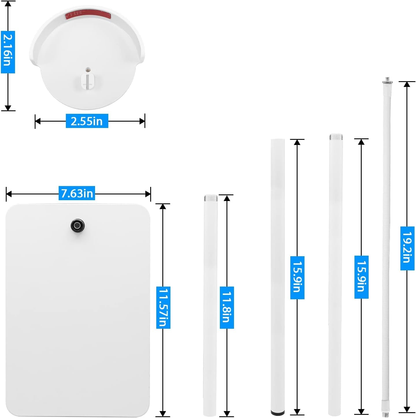 Floor Stand for Baby Monitors - Available in 35-inch and 63-inch options. Compatible with Infant Optics DXR-8/DXR-8 Pro, eufy, Vava, Hipp, Nooie, Owlet, Motorola, and any other cameras with a 1/4 Screw Mount.