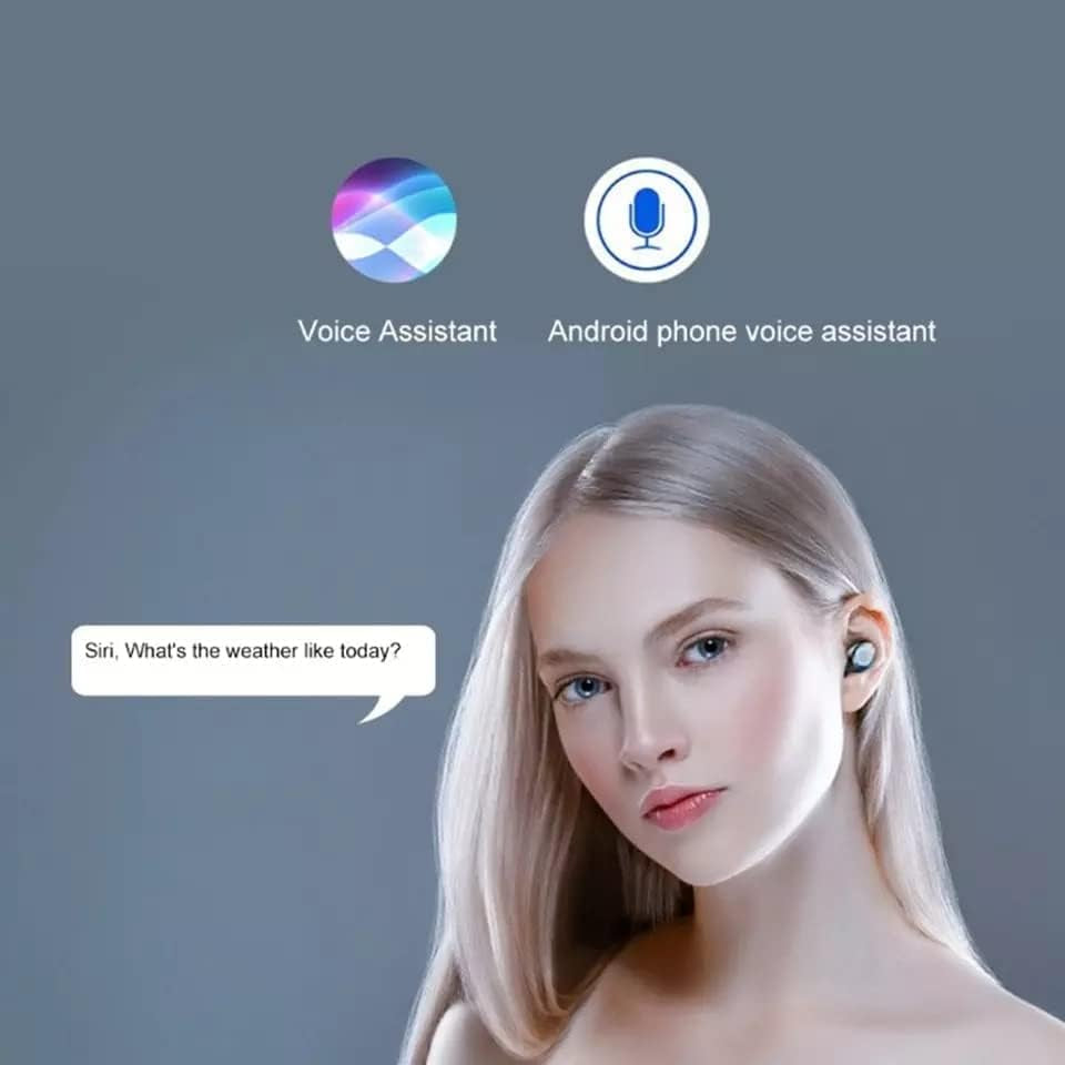 Bluetooth Earphone - Wireless Earbuds with 200 Hours of Playtime, Hi-Fi Stereo Sound, LED Display, Button Control, IPX7 Waterproof, TWS Headphones with HD Mic, In-Ear Headsets