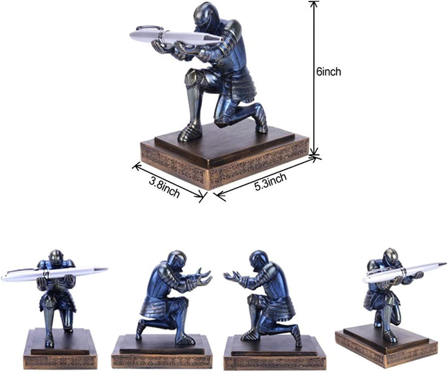 Resin Soldier Executive Desk Organizer - Unique Pen Stand and Pencil Holder for Home Decor