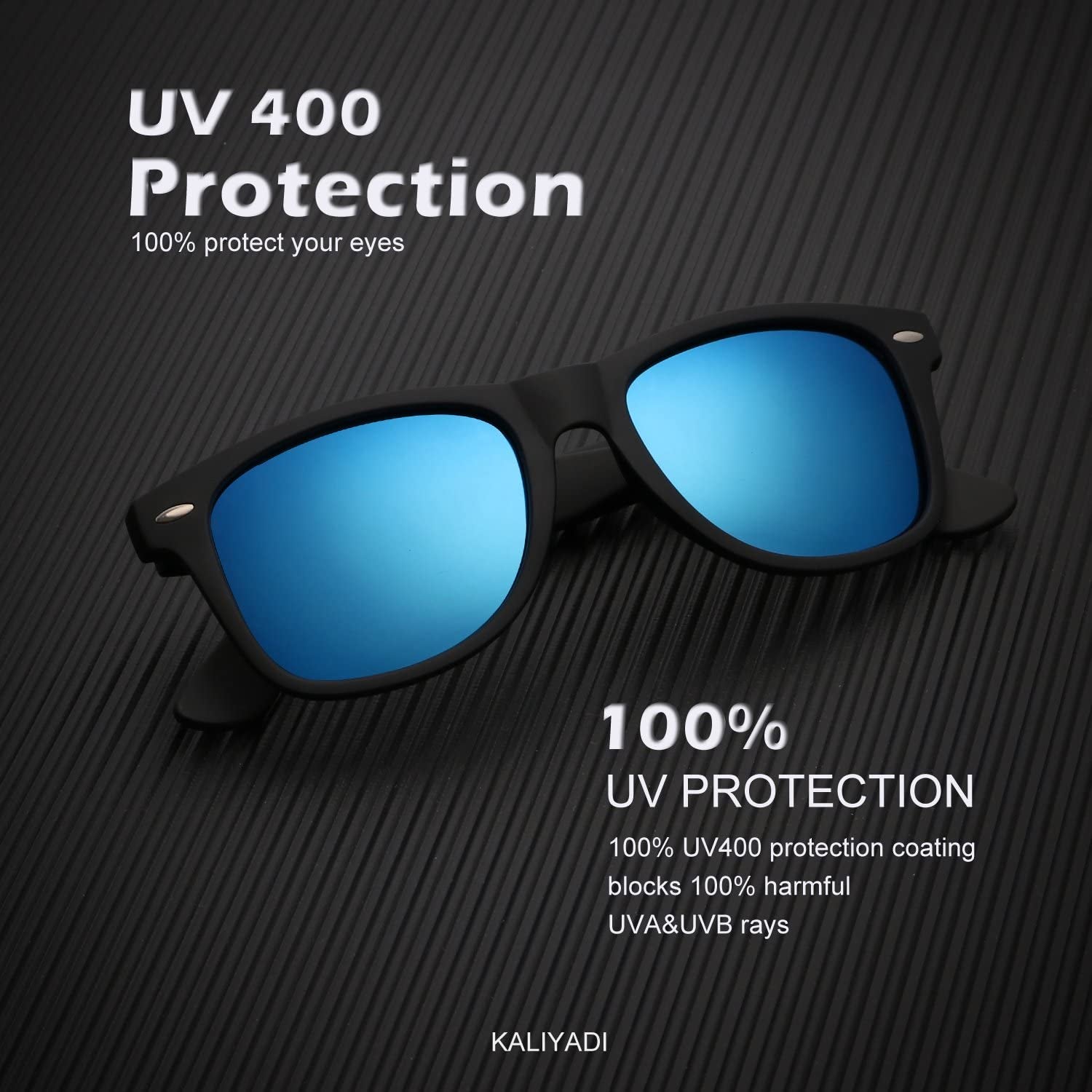 Polarized Sunglasses with Matte Finish for Men and Women - Features Color Mirror Lens, Offers 100% UV Blocking for Sun Protection.