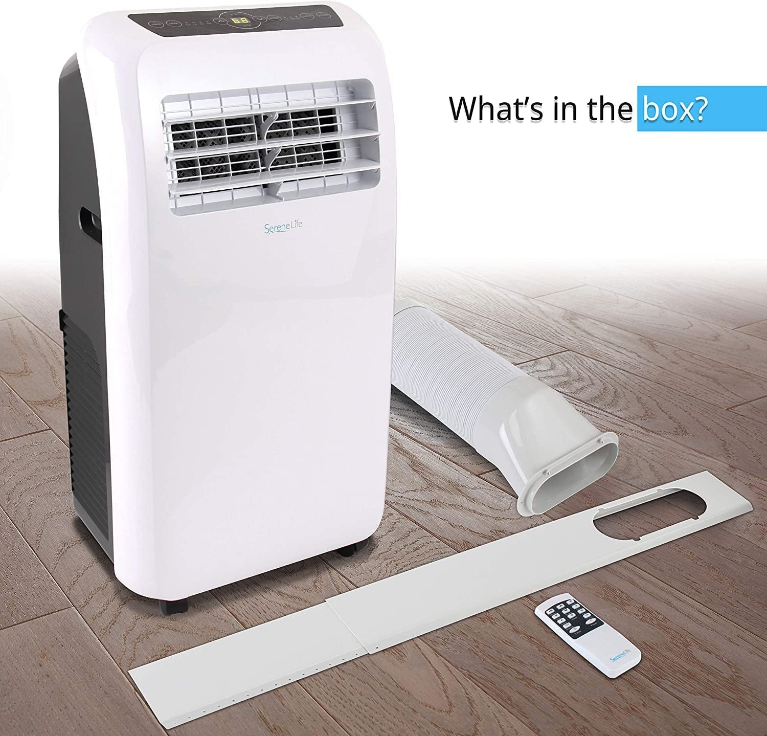 Compact Portable Air Conditioner: Functions as a Home AC Cooling Unit with Built-in Dehumidifier and Fan Modes. Operates Quietly and Includes Window Mount Kit. Offers 10,000 BTU for Cooling and Heating. Color: White.