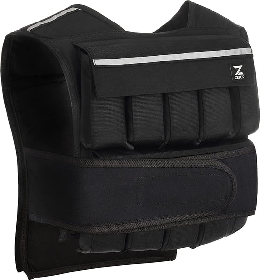 Adjustable Weighted Vest for Strength Training and Fitness - Includes Weights and Weight Bars/Iron Sandbag - Ideal for Home Exercise - Suitable for Men and Women