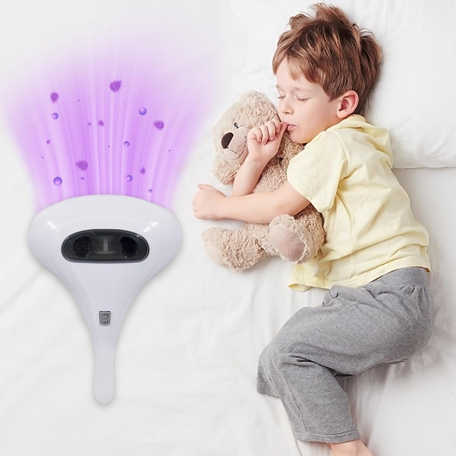 Handheld Mite Vacuum Cleaner - Powerful 9KPa Suction for Effective Removal of Mite Dust, Tiny Particles, and Hair from Bed Sheets, Pillows, and Couches