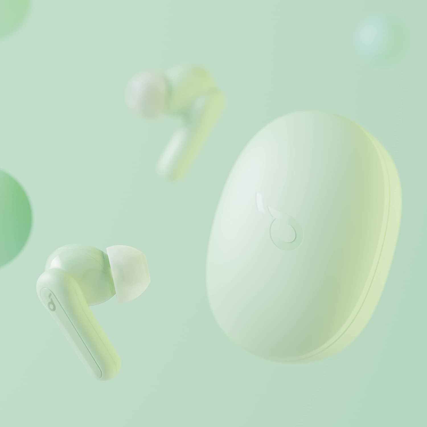 P2 Mini True Wireless Earbuds - 10mm Drivers for Big Bass, Custom EQ, Bluetooth 5.2, 32 Hours of Playtime, Fast USB-C Charging, Compact Size for Commute and Work Mint Green