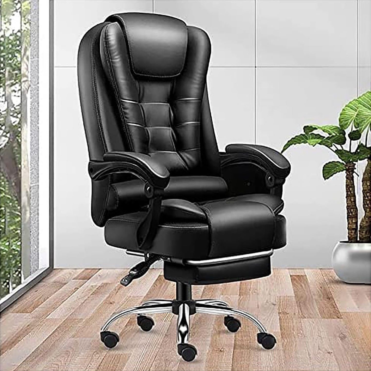 Home Office Chair with Ergonomic High Back, Big and Tall Support, Lumbar Cushion, and Computer Desk Support