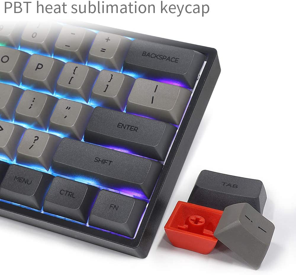 SK61 Hotswap Mechanical Gaming Keyboard with Optical Switch, RGB Lighting, and Programmable Customization - Gateron Brown Switch, 61 Keys (Black)