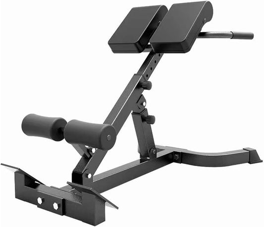Adjustable Fitness Hyper Extension Bench - This Roman chair is designed for home gym back workouts and back extension training. It also serves as a multi-functional sit-up bench for various exercises.