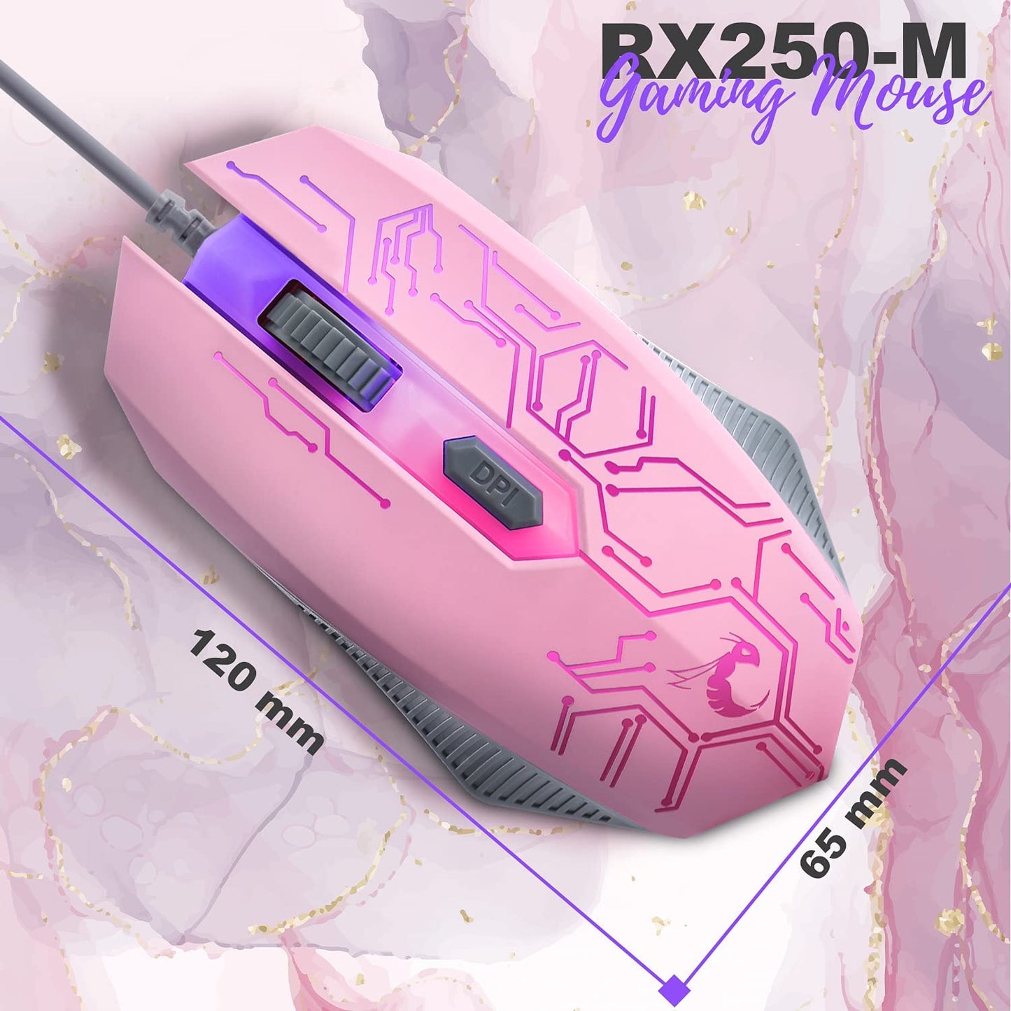 4-in-1 Pink Gaming Bundle: Includes Pink Gaming Keyboard, Mouse, Headset with RGB Backlight, and Mouse Pad. Perfect for Gamers, Xbox, PS4, PS5, and Nintendo Switch Users.